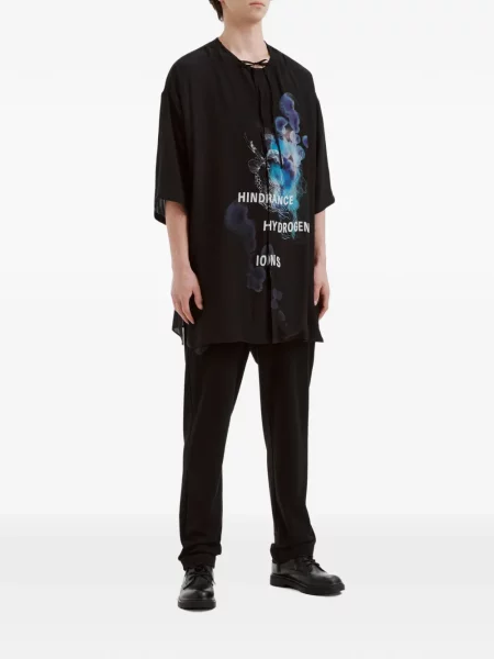 Cămașă Yohji Yamamoto cu imagine negru