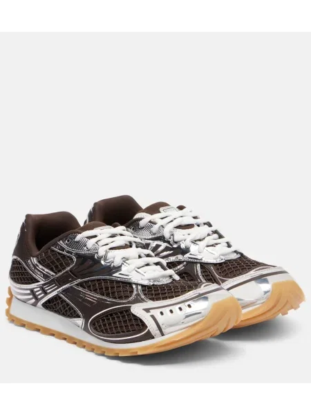 Sneakerși Bottega Veneta din piele maro