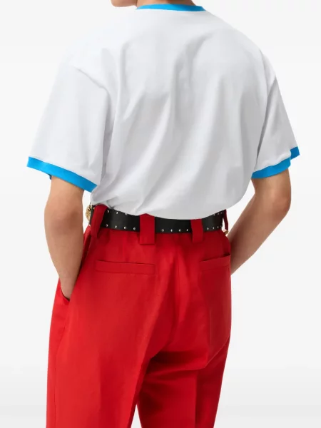 Tricou Versace cu imagine din jerseu alb