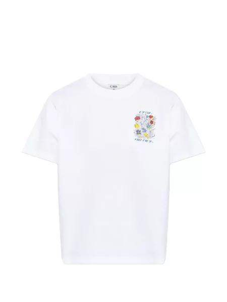 Tricou grafic Casablanca cu imagine alb