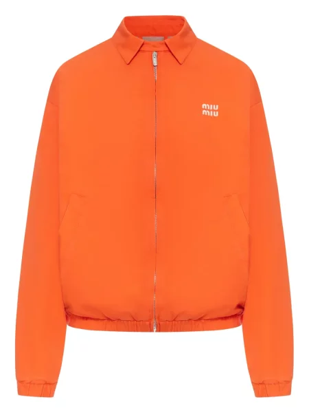 Geacă bomber Miu Miu portocaliu