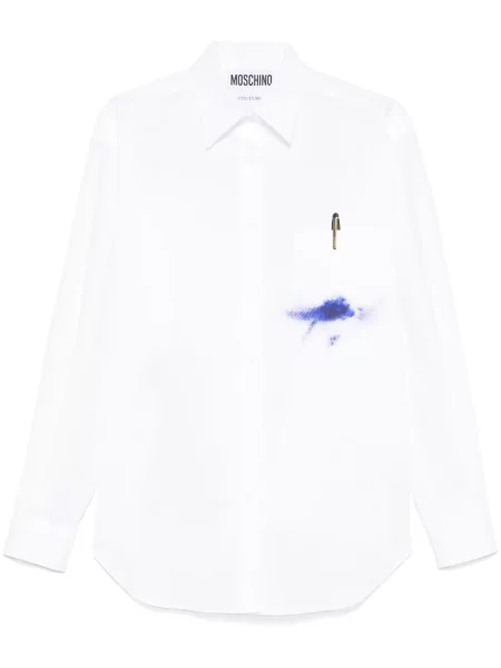 Cămașă Moschino cu imagine alb
