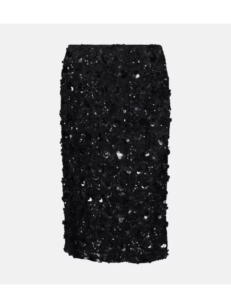 Osłona spódnica ołówkowa Dolce&gabbana w kwiatki czarna