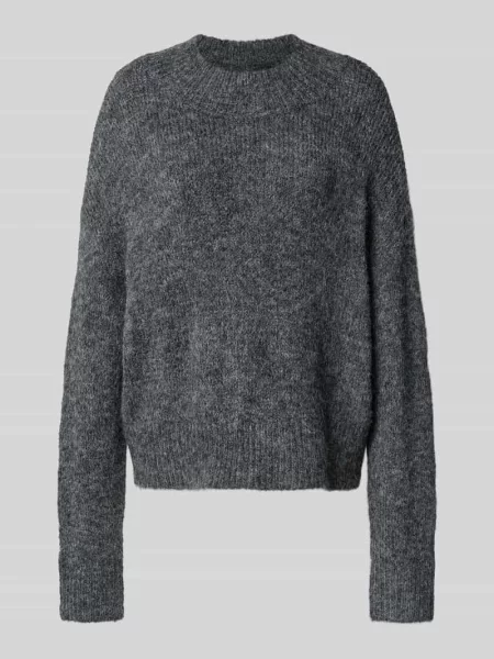 Sweter o kroju oversized z dzianiny z dodatkiem wełny model ‘Paulina’ Neo Noir