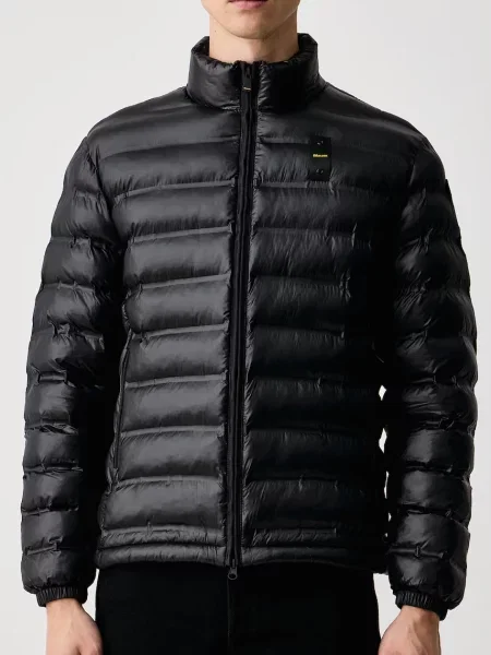 Blauer стьобана куртка
