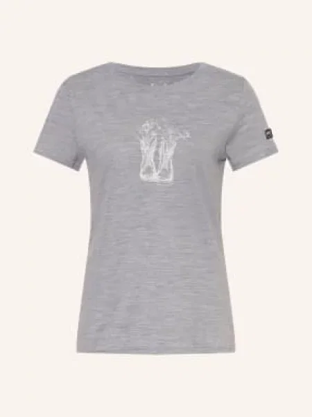 Super.Natural T-Shirt Flower Boots grau szara