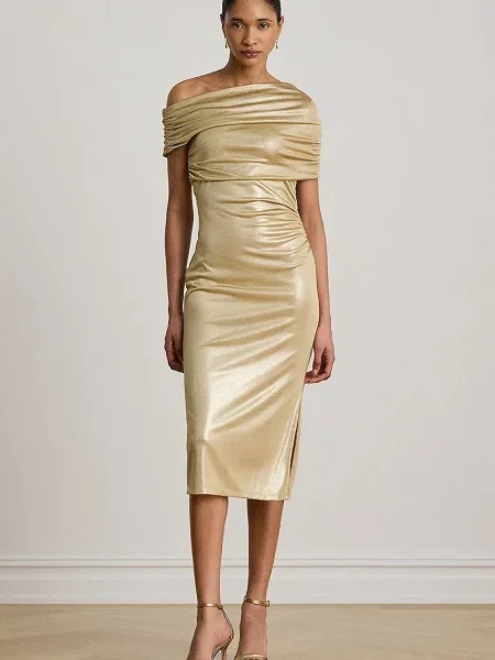 Lauren Ralph Lauren rochie bodycon bej