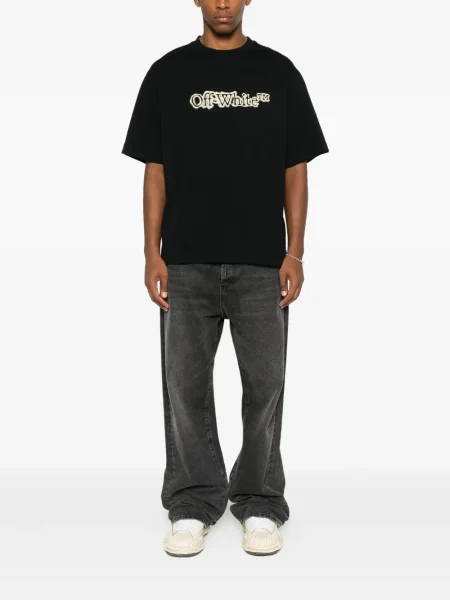 Tricou Off-white cu autograf alb