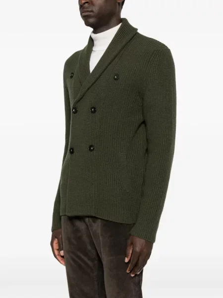 Cardigan Ferrante cu două rânduri de nasturi verde
