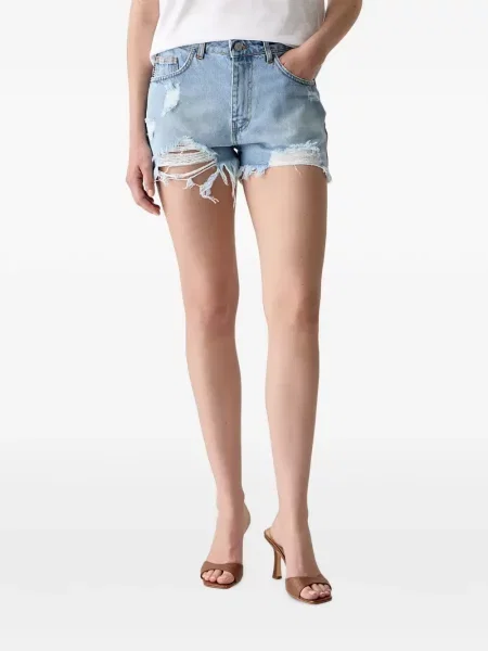 Pantaloni scurți Haveone zdrențuiți albastru