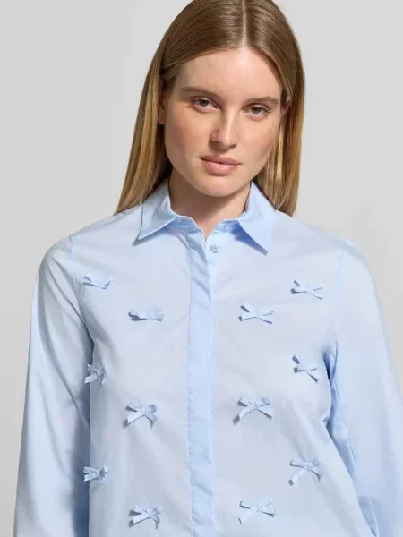 Bluzka koszulowa o kroju regular fit z czystej bawełny Christian Berg Woman