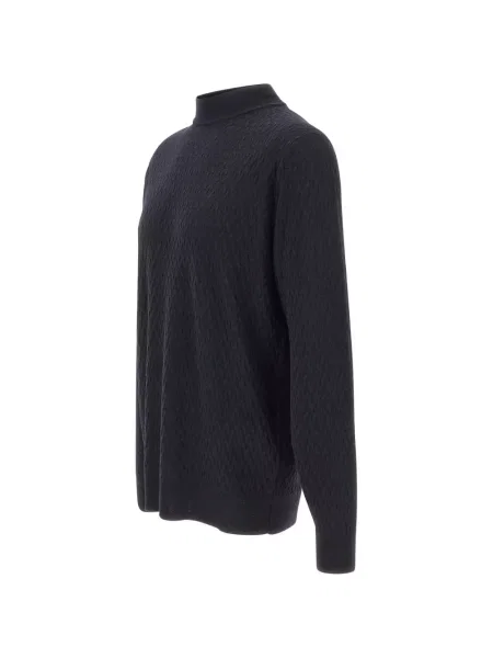 Pulover Filippo De Laurentiis cu model herringbone albastru