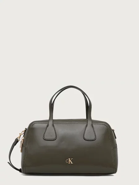 Calvin Klein geantă crossbody pentru femei cu imitație de piele verde
