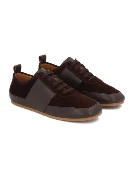 Sneakersy Kazar skórzane brązowe