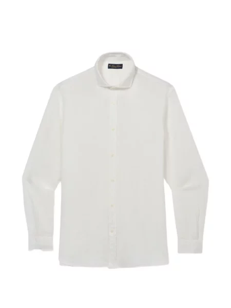 Gulerat cămașă Brooks Brothers de in alb