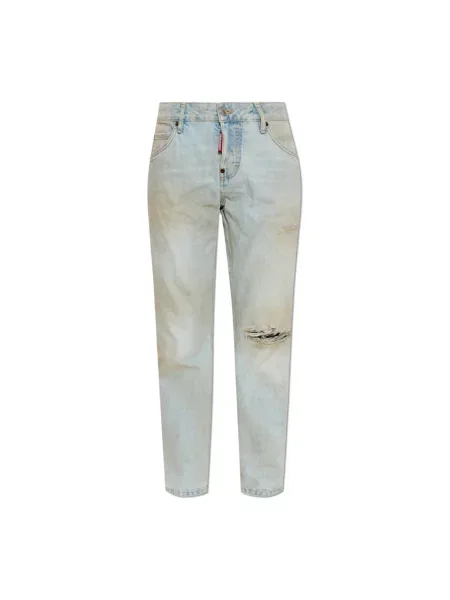 Jeansy Dsquared2 typu teddy niebieskie