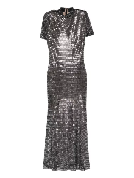 Sukienka midi Self-portrait do kolan garniturowa czarna