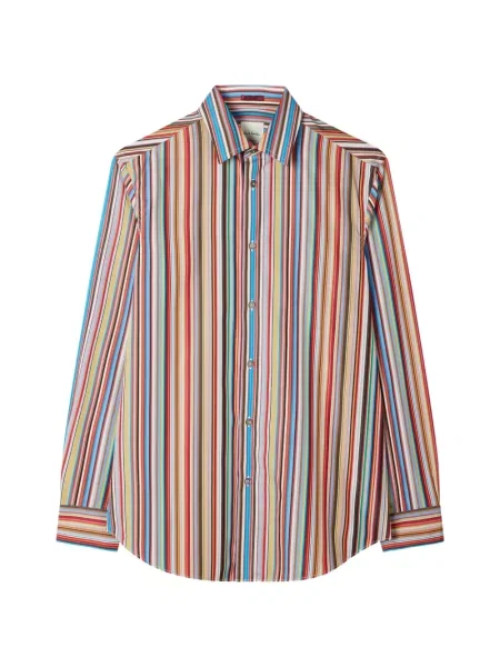 Cămașă Paul Smith cu dungi din poplin