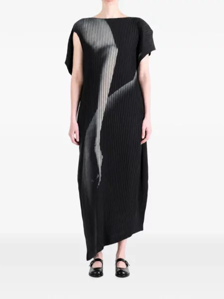 Rochie maxi Issey Miyake cu imagine negru