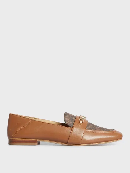 Шкіряні лофери Michael Kors коричневі
