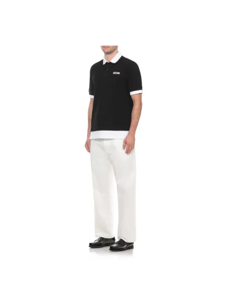 Koszulka polo Moschino czarna