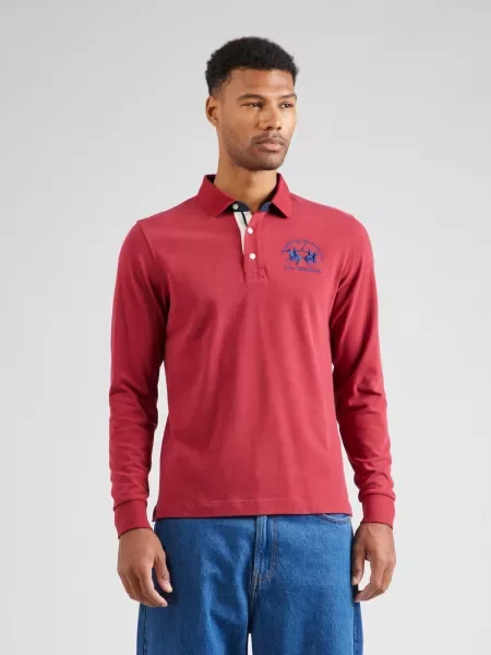 La Martina Tricou bleumarin roșu