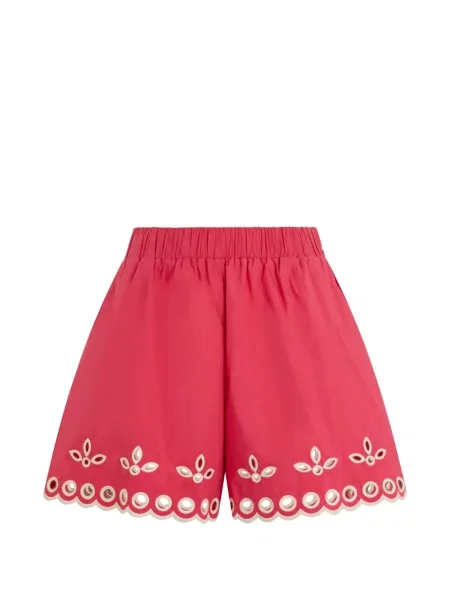 Pantaloni scurți Valentino Garavani cu broderie roz