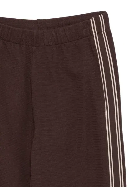 Pantaloni Boss cu dungi alergare maro