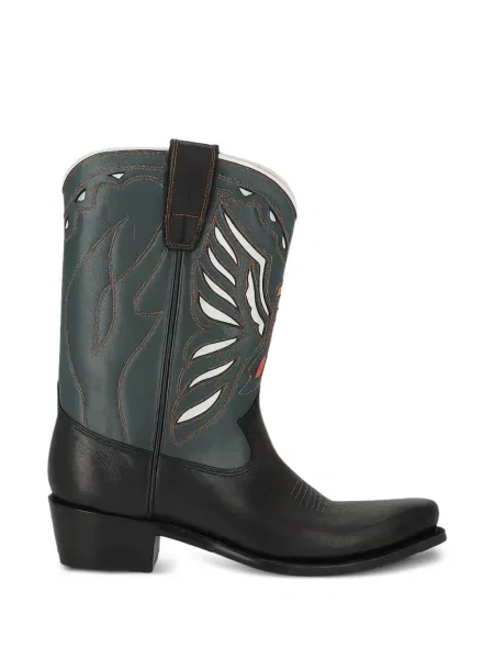 Botine Fortela din piele verde