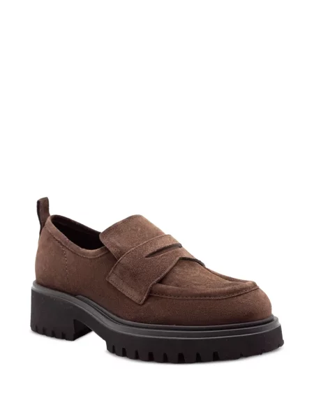 Loafers Guglielmo Rotta σουέντ με πλατφόρμα καφέ