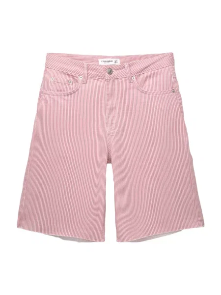 Pull&Bear Jeans roșu alb