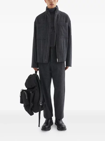 Geacă Jil Sander din fetru gri