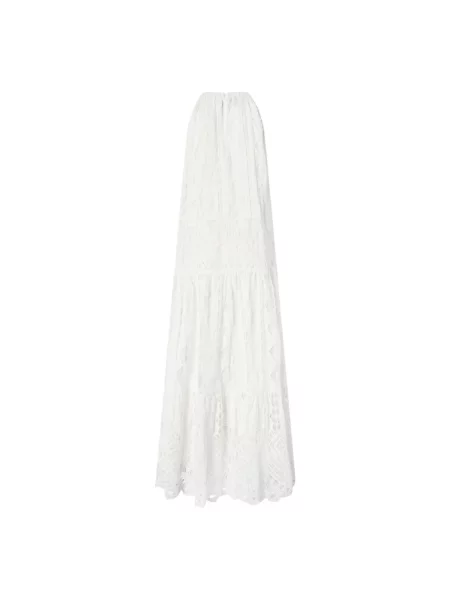 Długa sukienka maxi Pinko garniturowa biała