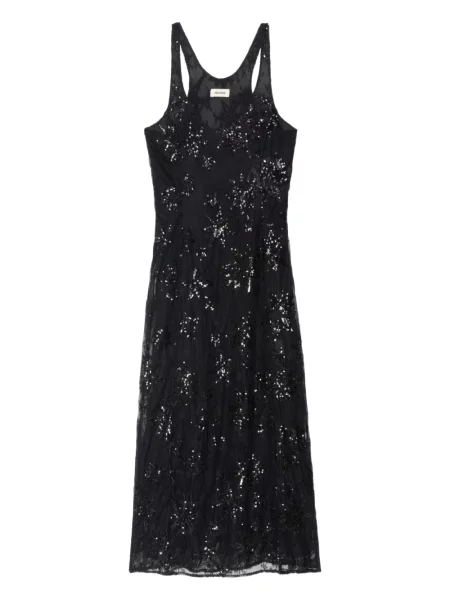 Rochie Zadig&voltaire cu paiete din dantelă de costum negru
