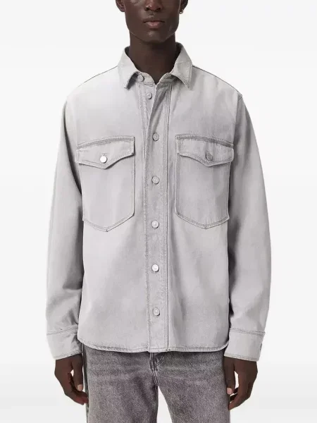 Cămașă de blugi Allsaints gri