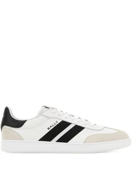 Sneakerși Bally din piele cu dungi alb