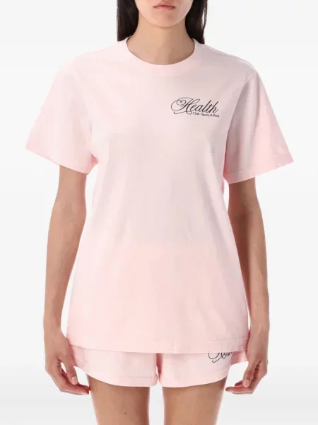 Tricou grafic Sporty & Rich cu imagine roz