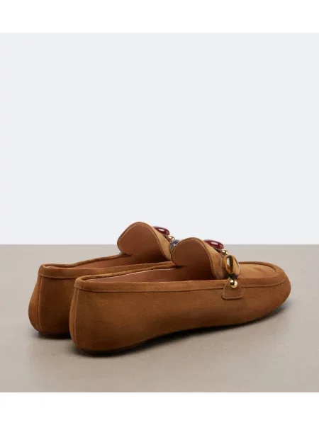 Pantofi loafer Gianvito Rossi din piele de căprioară maro