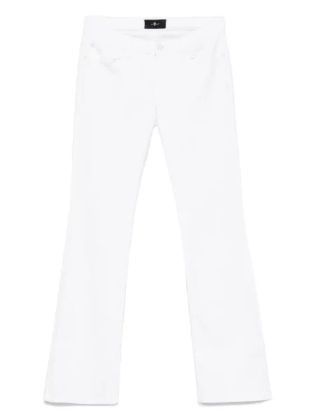 Blugi evazați 7 For All Mankind alb