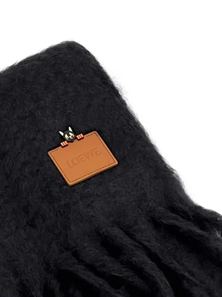 Fular Loewe cu franjuri negru
