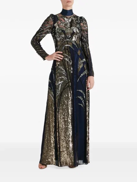 Rochie Temperley London cu paiete albastru