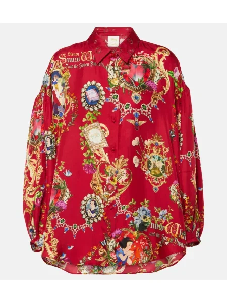 Cămașă Camilla de mătase cu imagine