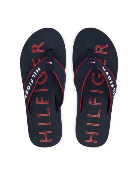 Tommy Hilfiger Japonke Sporty Hilfiger Beach Sandal Mornarsko modra