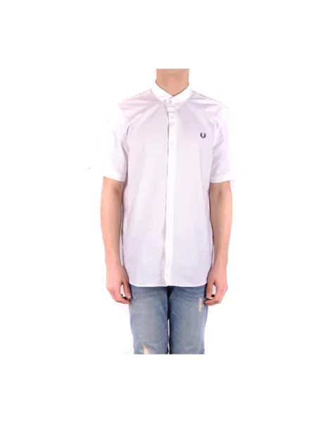 Koszula z krótkim rękawem Fred Perry biała
