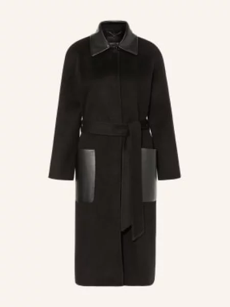 Marc Cain Vlněný Kabát black new černý