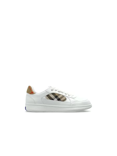 Sneakersy Burberry skórzane białe