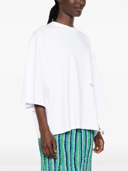 Tricou Jacquemus cu imagine alb