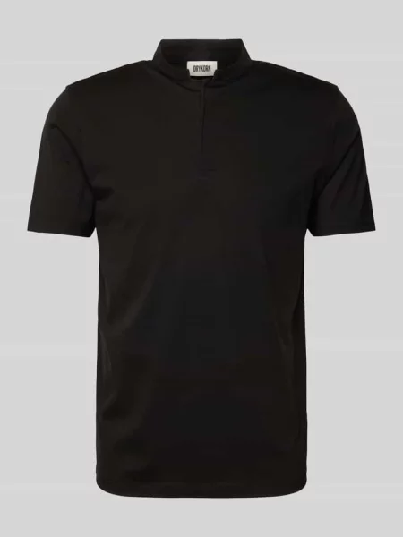 Koszulka polo o kroju slim fit ze stójką model LOUIS' Drykorn czarna