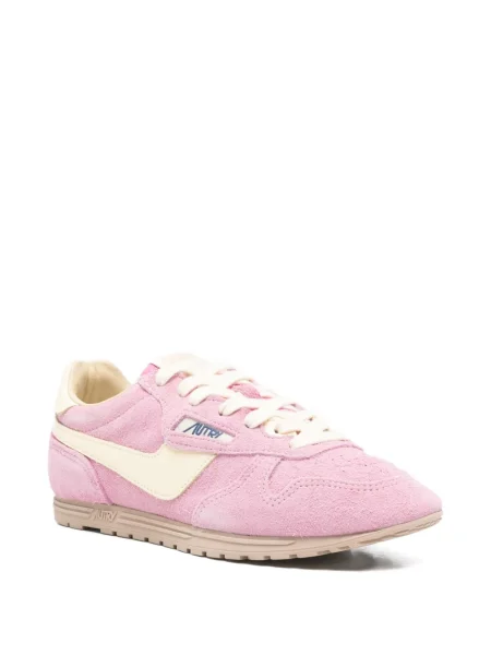 Sneakerși Autry din piele de căprioară roz