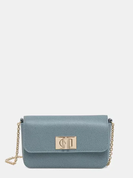 Furla geantă crossbody pentru femei din piele albastru